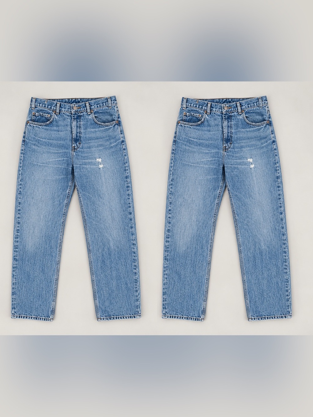 Bundle of 2 Kirkland Signature Men’s Jeans 36x32 Light Wash Straight Leg Denim